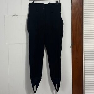 Schoeller Vintage Women Black Wool Blend‎ Stirrup Ski Pants Size 10
